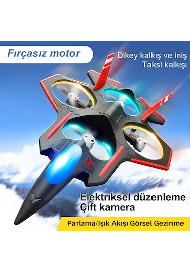 S152 Drone Fırçasız Motor 2 Batarya İle 20 Dakika Uçuş 720p HD Kamera Işıklı Drone