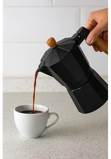 Bambum Garen - Moka Pot 9 Fincan Siyah
