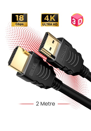 Hdmi 2.0 4k Ultra Hd 60 Hz Ses Ve Görüntü Aktarım Kablosu 2 Metre