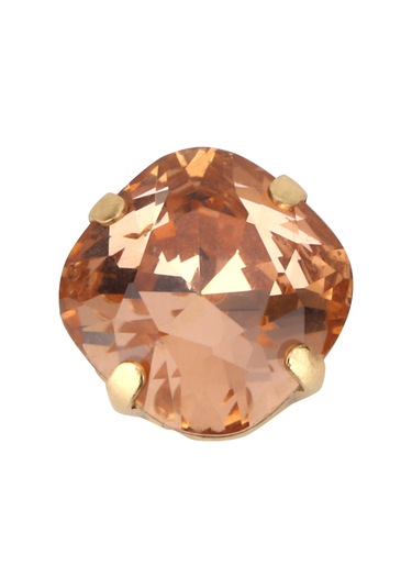 Padalink 12mm Şampanya Renkli Cam El Dikiş Taşları - Kalın Bakır Tabanlı, Dayanıklı, İki Delikli Gömlek/elbise/evlilik Aksesuarı 5 Adet/paket Şampanya