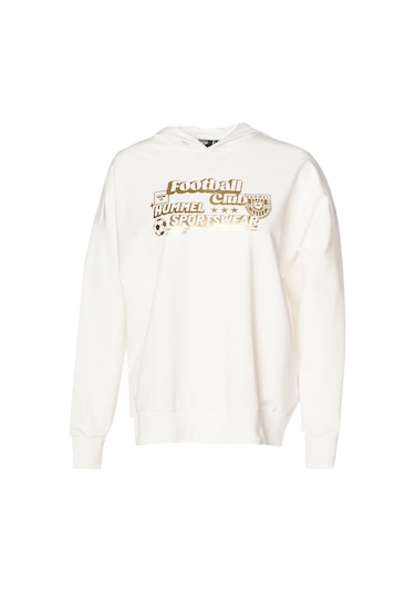 Hummel Albına Oversıze Hoodıe Kadın Hoodıe Beyaz Beyaz