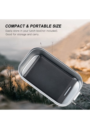 Xiyyadms Dış Mekan Piknik İçin Demir Mini Izgara Tepsisi - 13x8.5 Cm, 294 Gr Siyah