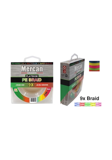 Mercan Platinum Pe 9X Örgü İp 150 M Multı Color Misina