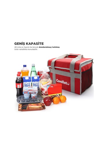 Coolist Cl26R 26 L Katlanabilir Termos Bez Çanta / Buzluk Kırmızı