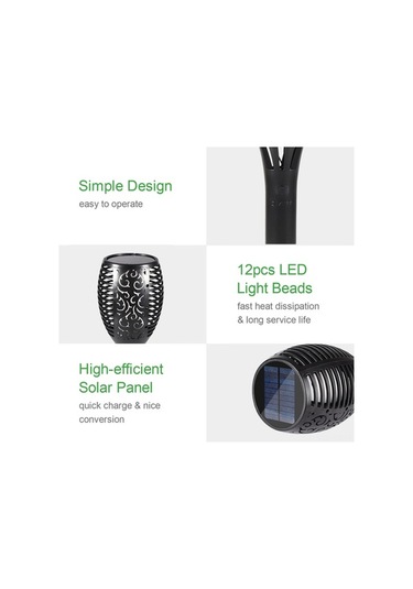 Trendooze 12v Güneş Enerjili Bahçe Lambası, Ip65 Su Geçirmez, 8-10 Saat Dayanıklılık