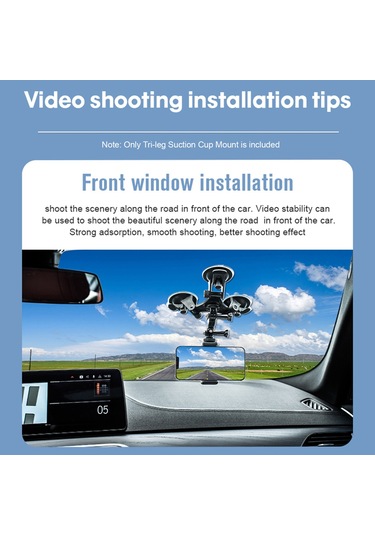 Vantuz Telefon Bağlantısı Spor Kamera Adaptörü İle Siyah