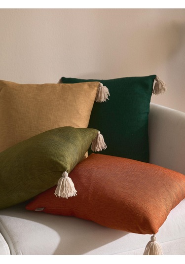 Harvest Harmony 4'lü Kırlent Kılıf Seti Turuncu