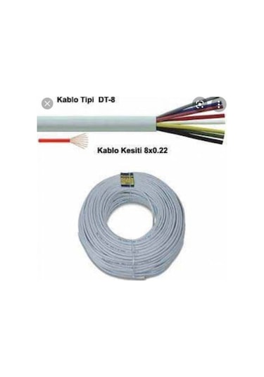 100 Mt Cca Dt 8 Diyafon Kablosu 8 X0.22 Mikron
