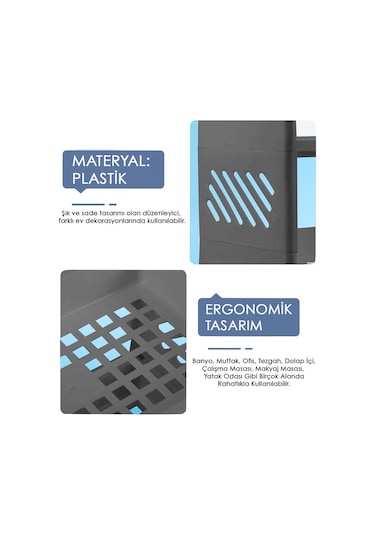 2 Katlı Mutfak Tezgah Üstü Rafı Çok Amaçlı Dolap Baharatlık Düzenleme Organizeri Antrasit