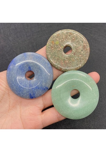 Soulader Doğal Taş Boncuk Kolye Ucu Yuvarlak Emniyet Tokası Takı Yapımı Malzemeleri Aksesuarları El Yapımı Boncuk Modelleri Çok REnkli