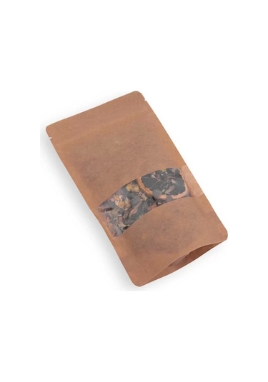Kraft Pencereli Doypack 11x18,5x7 Cm 50 Adet