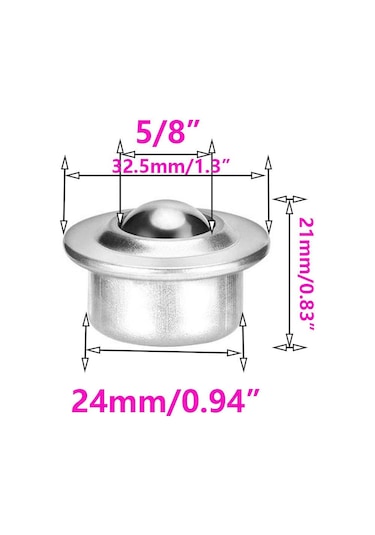 Tenfowee 10 Adet Cy-15h 5/8 İnç Bilyeli Taşıma Ünitesi, Çelik Flanşlı Yüksek Kapasiteli Konveyör Rulolu