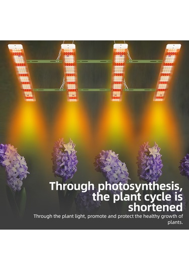40 W Led Büyüme Işık Şeritleri 1 Bar Tam Spektrum Asılı Beyaz