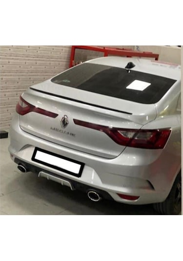 Spoiler Renault Megane 4 Bagaj Üzeri Çıta - Spoiler - Siyah + Çift Taraflı Bantlı