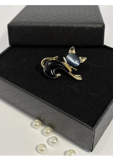 Ollıshop Broş Kedi 259551549 Siyah