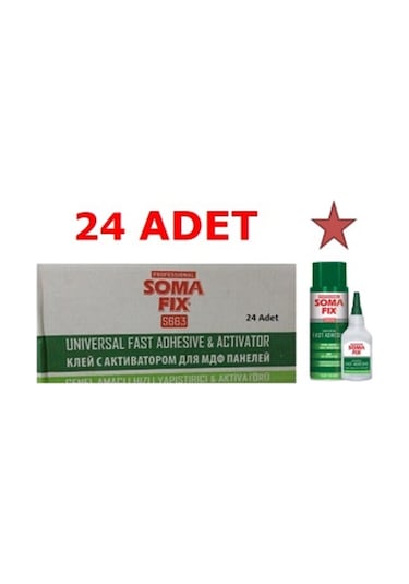 24 Adet 200+50 Ml Somafıx Hızlı Yapıştırıcı Çift Komponentli
