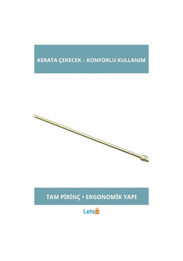 Letsii Klasik Pirinç Kerata Çekecek Ergonomik Ayakkabı Giyme Aleti