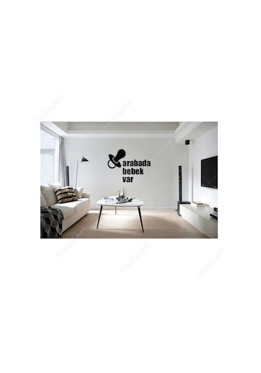 Emzik Ve Arabada Bebek Var Yazısı Stickerı (406983749)