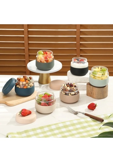 Willowhaven Siyah 16oz Borosilikat Cam Yemek Kabı Kapaklı Hava Geçirmez Mikrodalga Fırın Dayanıklı Siyah