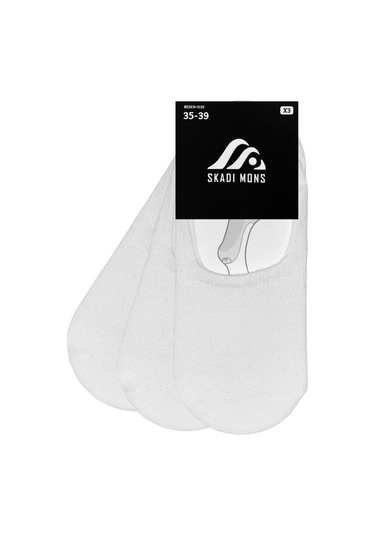 Skadi Mons Invisible 3 Pack Unisex Beyaz Çorap 1605030223-100 Beyaz