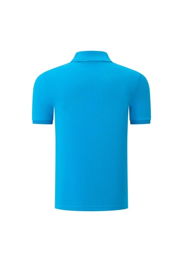 T8561 Dewberry Erkek Tshırt-düz Mavi Düz Mavi