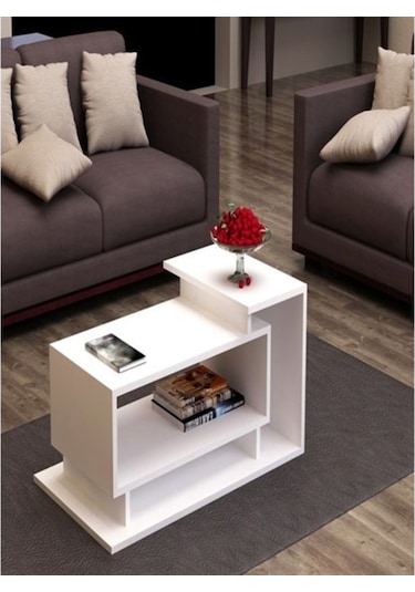 Orta Sehpa Servis Sehpası Sky Beyaz