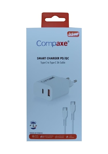 Compaxe Cta-350tt 35w 5v 3a Pd-qc+ Type-c To Type-c Şarj Kablosu