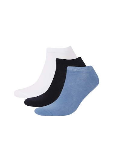 Defacto Erkek 3lü Pamuklu Patik Çorap D9946axnskr1 Çok Renkli