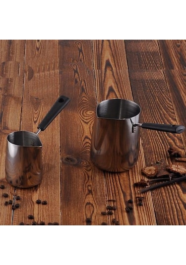 Paslanmaz Çelik Dıy Mum Balmumu Eritme Potası Sürahi Sabun Eriyik Süt Köpürtme 350ml