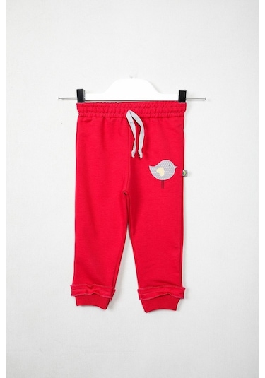 Gimeravm Gimer - Paçası Lastikli Kuş Baskılı Kız Çocuk Eşofman - Mşl1838G Çok Renkli