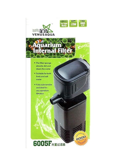 Venusaqua 6005F Akvaryum İç Filtre 880 L/H 15W