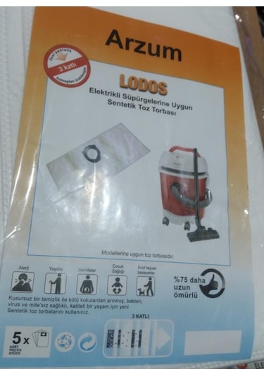 Arzum Lodos Ar 481 Süpürge Bez Toz Torbası 5 Adet