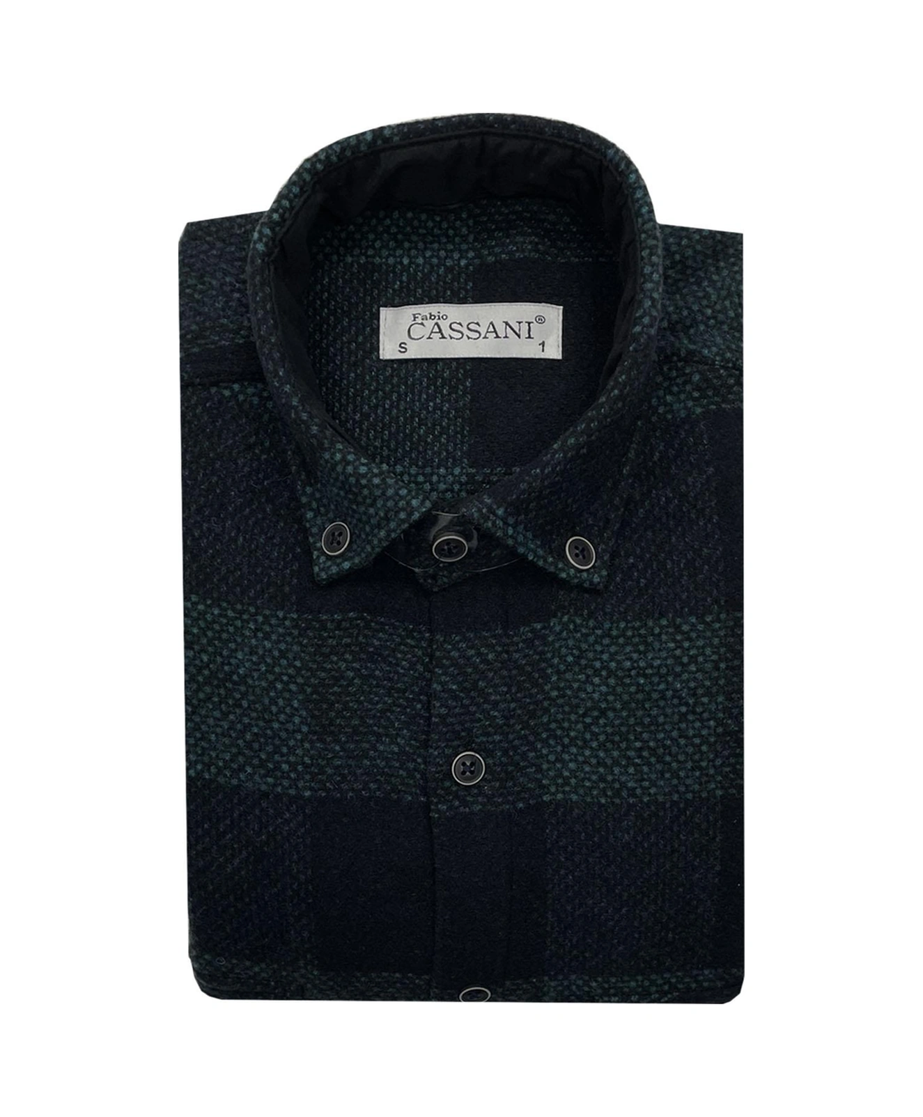 Fabio Cassani Erkek Kışlık Hakiki Oduncu Gömleği - 7399 Lacivert