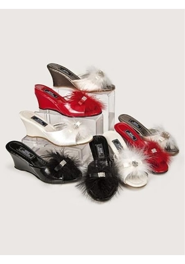 G&C Gelin Terliği Yüksek Feta Taban Deri Kutulu 170