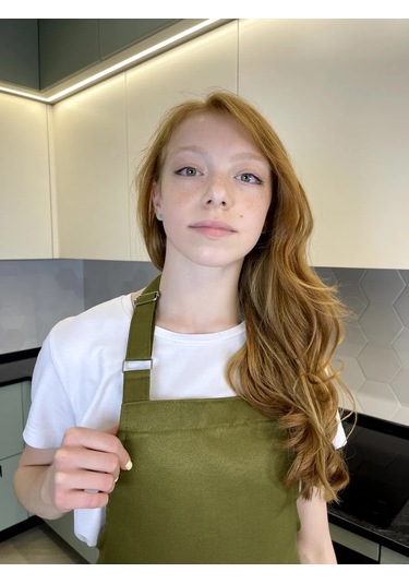 Levına Su Geçirmez Sanatçı Yaka Önlüğü Florist 149060364 Khaki