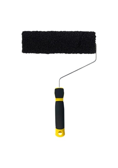 Symbee Siyah Nilon Duvar Teke Roller Fırça - Çizgi Dokulu, Esnek, Çok Fonksiyonlu Boya Ve Teke Uygulama Aracı 36x23.5 Cm