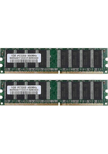 2 Adet 1gb Ddr1 400mhz Masaüstü Ram - Pc3200 Cl3 Yeşil