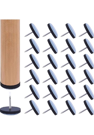 Çivili Premium Sandalye Ayakları - Mobilyalar İçin Çizilmez - 24'lü Paket - Sandalye Ayak Koruyucuları - Zemin Koruyucuları - 24'lü Paket - 2 Diğer