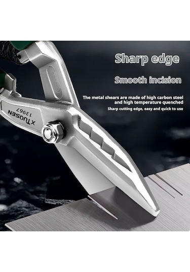 Maiyame Alman Tipi 10 İnçli Yüksek Sertlikli Yüksek Karbon Çelikten Yapılmış Zıplayıcılı Tahta Kesici - Kaymazsız Plastik Saplı Endüstriyel Güçlü Makas