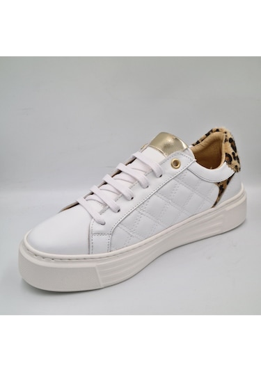 Mammamia D25ka-7305 Beyaz Hakiki Deri Kadın Deri Sneaker Beyaz
