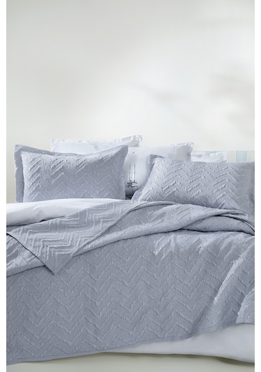 Yataş Bedding Curly Çift Kişilik Yatak Örtüsü Seti - İndigo