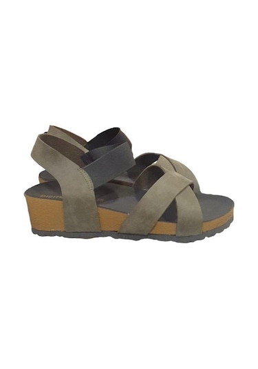 Pierre Cardin Üstü Ayarlı Lastikli Dolgu Topuk Bayan Sandalet 001