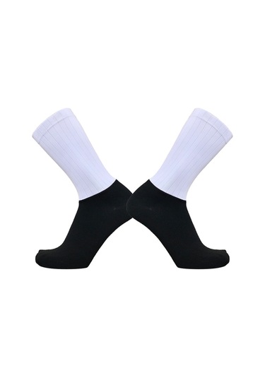 Suofeng Spor Çorapları - Nefes Alabilir, Kaymaz, Erkek Ve Kadın İçin Konforlu Bisiklet Ve Koşu Çorapları Siyah - Beyaz