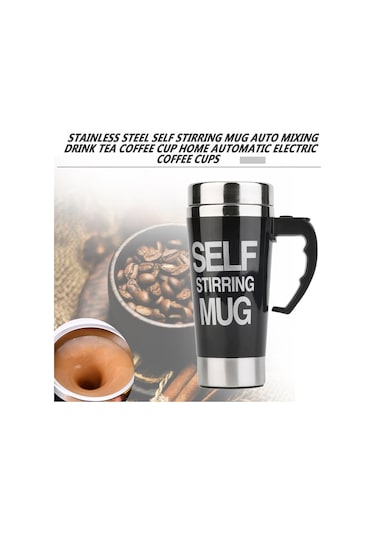 Cbtx Fx-589 400ml 304 Paslanmaz Çelik Otomatik Karıştırmalı Kahve Fincanı Kırmızı