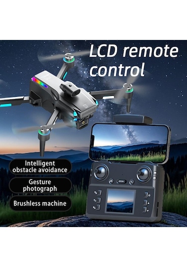 D9 Drone,fırçasız Motorlu,90 Elektrikli Kamera, Tek Tuş Kalkış İniş Led Işıklı 4k Akıllı Drone-1475