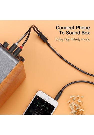 Ebitda 10512 Rca Y Splitter Stereo Ses Kablosu 3.5 Mm 3 Metre Ugreen Marka