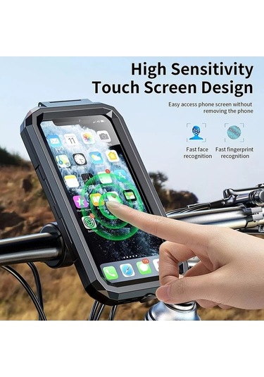 Ebitda Kewig M18s-a1 Motosiklet Bisiklet Gidonu Kablosuz Şarj Su Geçirmez Kutu Tutucu Çok Renkli Çok Renkli