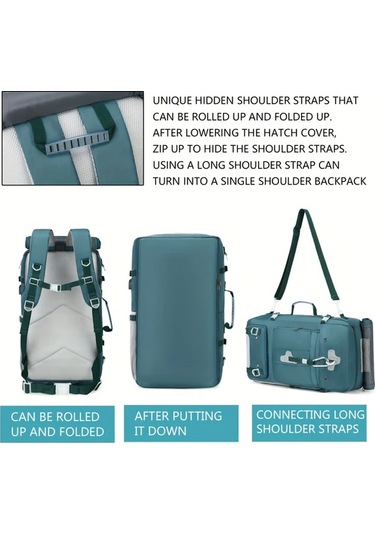 Chuangyinshop Siyah Erkekler İçin 17.3 İnç Laptop Çantası Büyük Kapasiteli Ayakkabı Bölmeli Omuz Çantası Pudra