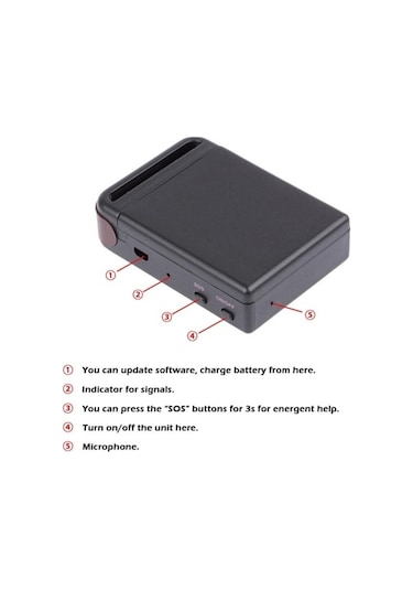 Diğer Tk102b 2g Gsm/gprs/gps Araç Takip Cihazı - Gerçek Zamanlı Online, Gps Doğruluk: 5-15m