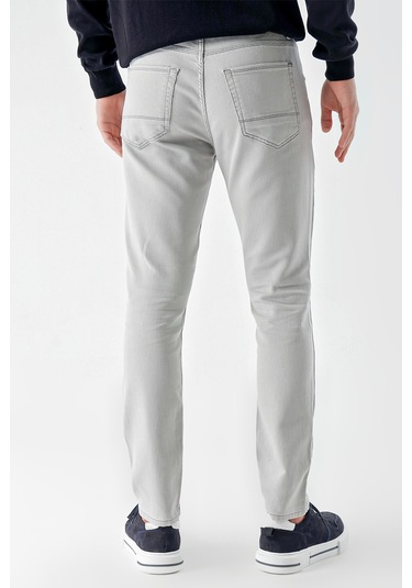 Erkek Gri Mevsimlik Pamuk 5 Cep Slim Fit Jean Pantolon 25ms003008100 Gri Gri